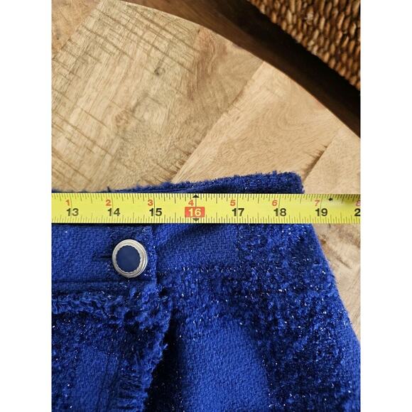 House Of Harlow 1960 X Revolve Blue Tweed Skort Women's Size XL Party Cocktails - Picture 8 of 11